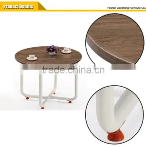 Commercial Furniture Melamine Cheap Small Round Movable Office Meeting Table thumbnail-2