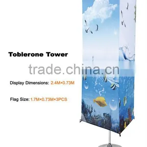 Toblerone Tower, New Flag of Carbon Frame Beach Flag With Spike & Sublimation Flag. thumbnail-1