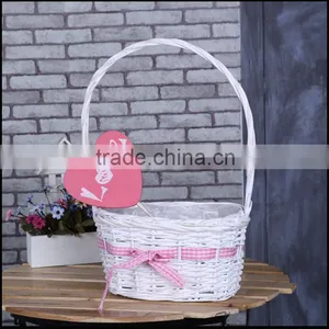 White Cheap Wicker Basket Set thumbnail-1