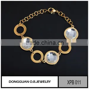 Wholesale Price Charm Stainless Steel Jewelry, Bracelet Jewelry With Green Crystal thumbnail-5
