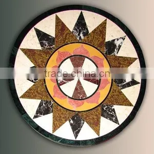 Marble Inlay Flooring , Marble Medallion , Stone Mosaic Medallion thumbnail-1