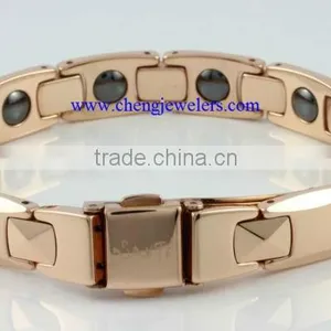 New Style Mens Gold Plated Bracelets Gold Tungsten Bracelet Mens thumbnail-1