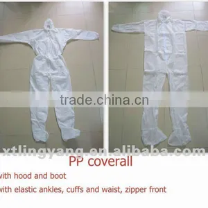 Disposable Saefty White Coverall With Boots thumbnail-1