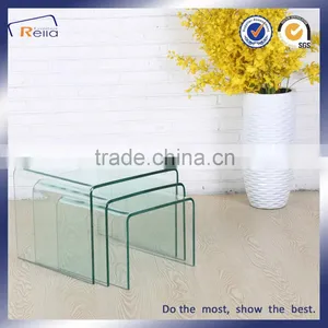 Bent Glass Coffee Table Set Chinese Manufacture thumbnail-5