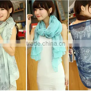 Bright Color Popular Fashion Cheap Scarf for Young Girls thumbnail-2