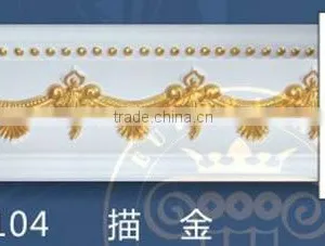 European and American Style Wall Decoration Decorative PU Crown Moulding for Ceiling and Wall thumbnail-1