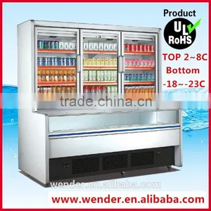 2m 2015 New Product Commercial Supermarket Half Freezer Half Refrigerator thumbnail-1