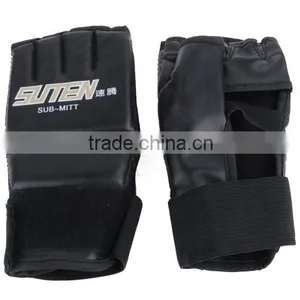 New Leather MMA Muay Thai Training Punching Bag Half Mitts Sparring Boxing Gloves thumbnail-5