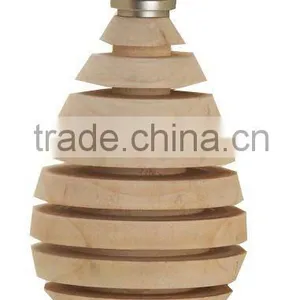 Wood Lantern Curtain Pole Finials thumbnail-1