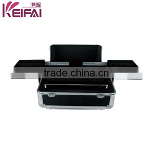 Custom Logo Personalized Lockable Aluminum Frame ABS Lighting Makeup Case With Stand thumbnail-4
