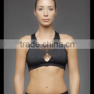 Women Wholesale Sports Bra With Mesh and Sexy Hole in the Front Yoga Fitness Sports Bra Office In Unite State (USA) thumbnail-6