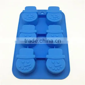 Promotional Gift 6 Cups Snowman Shape Silicone Cake Pan Mold thumbnail-5
