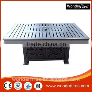 48" x 48" Square Chat Fire Pit Table - Outdoor FirePlace Fire Pit Heater Back Yard Propane Gas Patio Table Furniture thumbnail-6