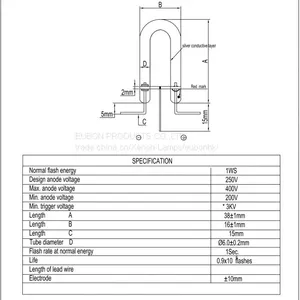 Xenon Flash Tube-U Shape IPL Lampe 1~2W thumbnail-5
