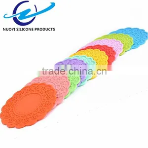Colorful Flowers One Piece Heat Shape Silicone Table Placemat thumbnail-5