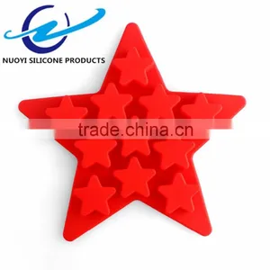 Eco-friendly Five-Pointed Star Silicone Decorative Ice Cube Tray thumbnail-2