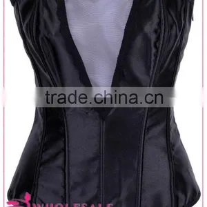 Pretty Women Cheap Red Waist Training Sexy Corsets With Lace Front thumbnail-5
