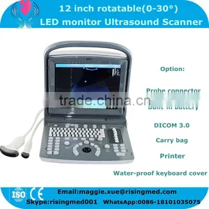 LED Rotatable Ultrasound Scanner With 2.5-5.0MHz Convex Probe USB VGA Video LAN Port CE ISO Approved thumbnail-2