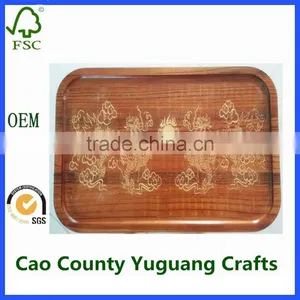 High Quality Lacquer Serving Decorative Wood Tray,Wooden Tray thumbnail-1