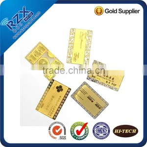 Custom Design CR 80 Size Printable Gold Metal Business Card With Contact Chip or Magnetic Stripe thumbnail-6
