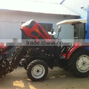 Hot Sale 50/55/60HP 4WD Tractor With 4in1 Bucket Front End Loader, Hydraulic Pump Backhoe thumbnail-1