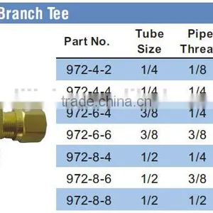 972 Male Branch Tee,Air Brake Fittings for Nylon Tube,Pneumatic Valve thumbnail-4
