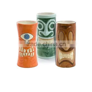 Ceramic Tiki Mugs Set thumbnail-1