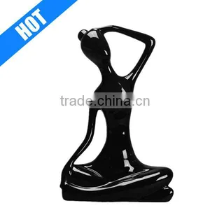 Ceramic Stretching Outdoor Statues of Black People for Sale thumbnail-1
