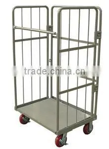 4 Sides Steel Cargo Storage Cage Roll Containers With Wheels thumbnail-2
