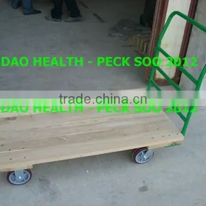 Wood Deck 30"X60" Platform Truck With 6"x2" Heavy Duty Casters thumbnail-1
