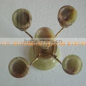 NATURAL 2017 New Items ONYX CANDLE HOLDERS STANDS BRASS WORK thumbnail-5