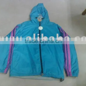 Nylon Jacket With Heather Grey Linning and Hood thumbnail-1