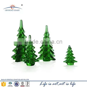 Christmas Glassware Gift Set Yellow Christmas Tree Colored Glassware Set thumbnail-1