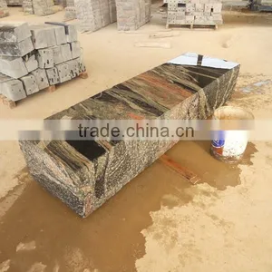 China Multicolor Red Granite Garden Bench thumbnail-2
