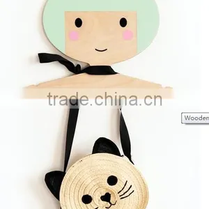 Top Wooden Hangers Flat Arched Thick Body thumbnail-2