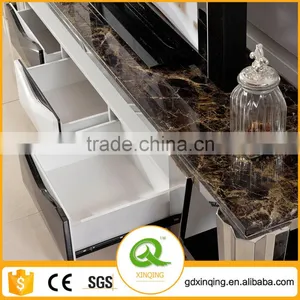 E378 Stainless Steel Living Room Furniture Modern Design Led TV Stand Designs thumbnail-3