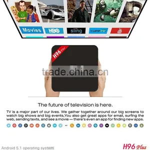 Smart TV Box Android 5.1 Amlogic 2GB+16GB H96 Plus Android TV Box Kodi Pre-installed Internet TV Box thumbnail-3