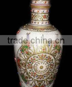 Marble Flower Vase, Decorative Flower Pot, Hand Made Marble Flower Vases, Craft Flower Pot, Flowers Pot, thumbnail-1