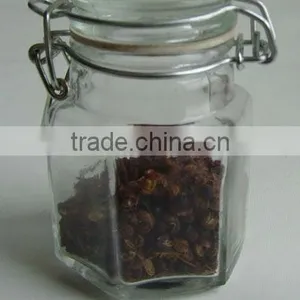 Kitchen Hexagon Hermetic Glass Spice Jar With Latch Top Lid Lid thumbnail-1