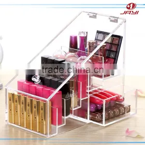 2017 Wholesale Clear Acrylic Lucite Makeup Storage Boxes Cosmetic Storage Box thumbnail-3