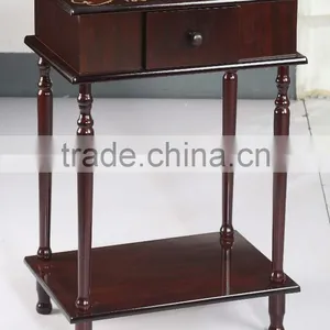 Wooden Square Coffee Table With Flower Sticker thumbnail-1
