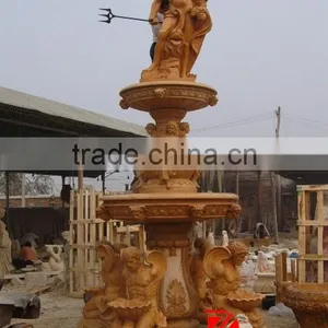 Large Marble Figure Fountain With Man and Baby thumbnail-2