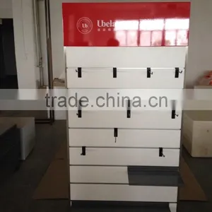 Customized MDF Slatwall Display Stand, Retail Store Slatwall Display Fixture With High Quality thumbnail-2