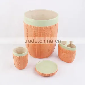 20%save 2016 Home Decoration Yellow and Brown Ceramic Bathroom Accessories Sets thumbnail-4