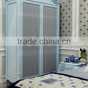 European Mediterranean Style Handmade Painted Design Fancy Wooden Children Bedroom Wardrobe Design - BF07-70356W thumbnail-1