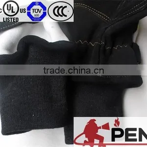 Sheepskin Fire Retardant 3m Reflective Black Cuff Hand Protected Police Cleaner Worker Fireman Gloves thumbnail-3