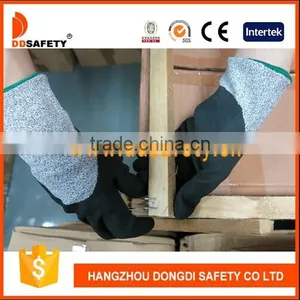 DDSAFETY Gold Supplier China Black Nitrile 3/4 Coated On Palm thumbnail-2