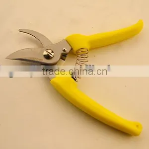 175mm Yellow Handle 65# Steel Pruners thumbnail-1