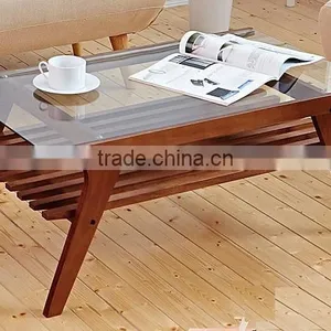 Wooden Round Tea Table Coffee Table, Mdf Modern Wood Coffee Table thumbnail-6