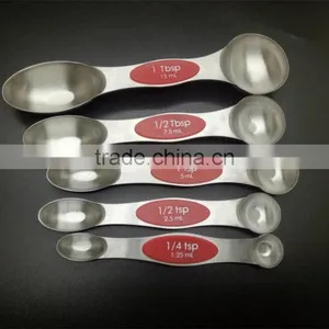 5pc Double Sided Stainless Steel Magnetic Measuring Spoon Set CK-S134 thumbnail-1